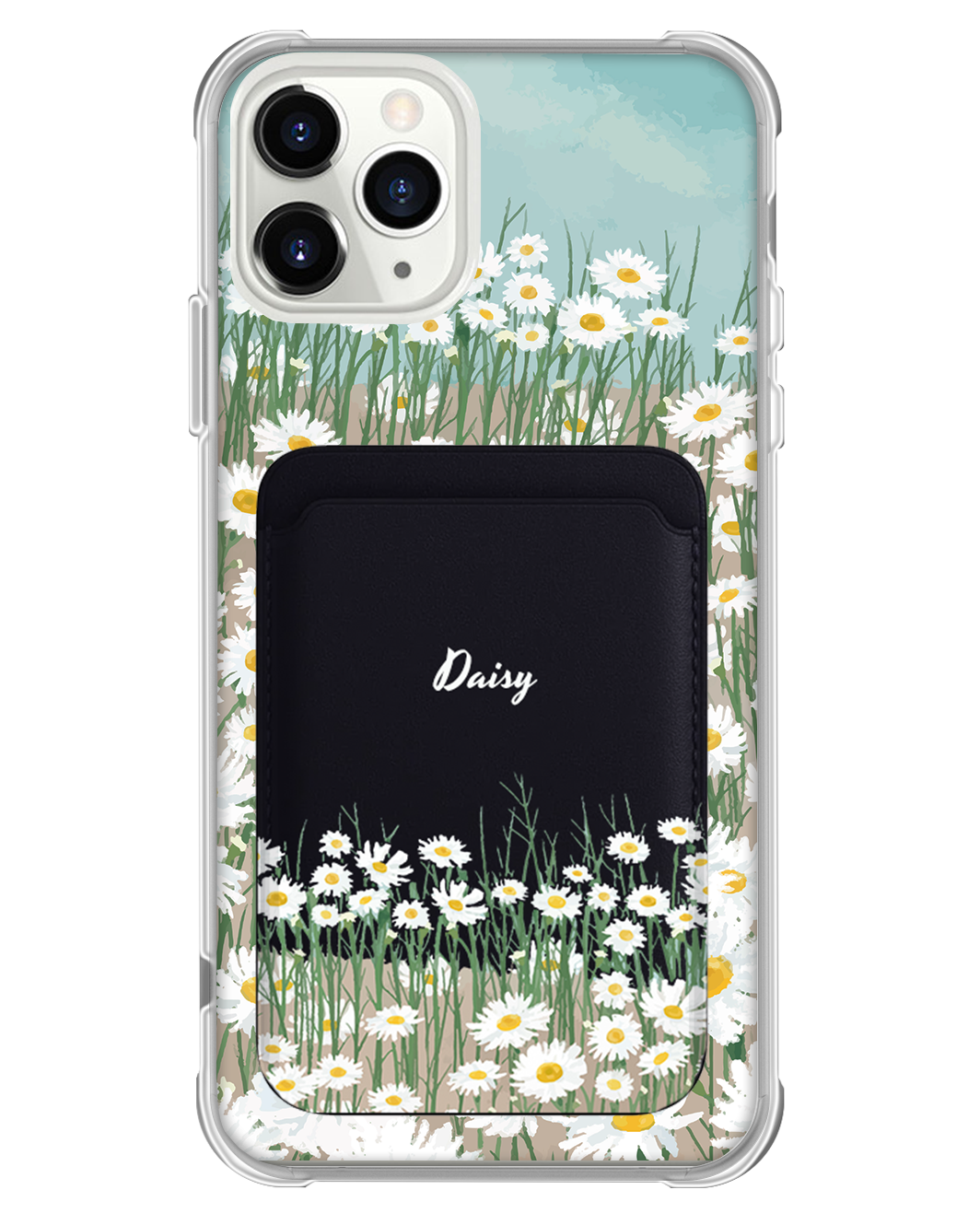 iPhone Magnetic Wallet Case - Oil Painting Daisy