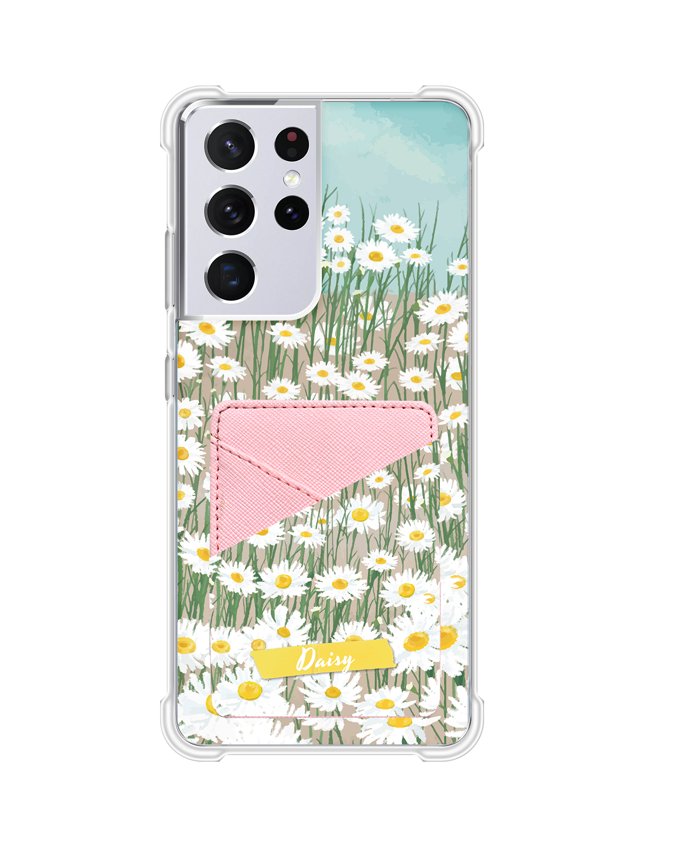 Android Phone Wallet Case - Oil Painting Daisy