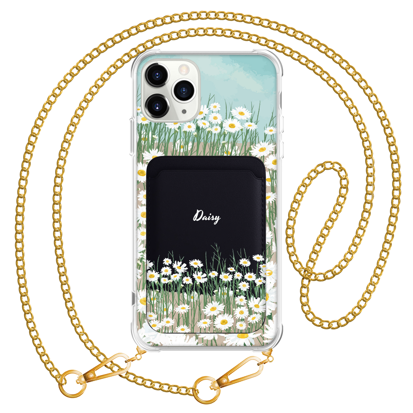 iPhone Magnetic Wallet Case - Oil Painting Daisy