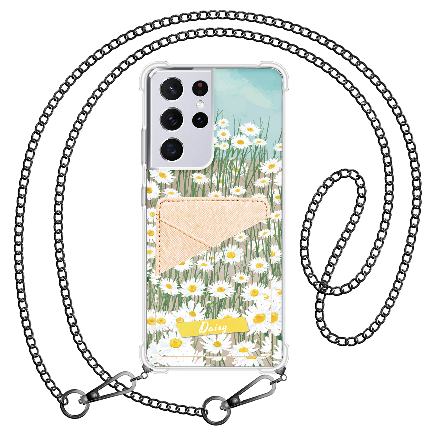 Android Phone Wallet Case - Oil Painting Daisy