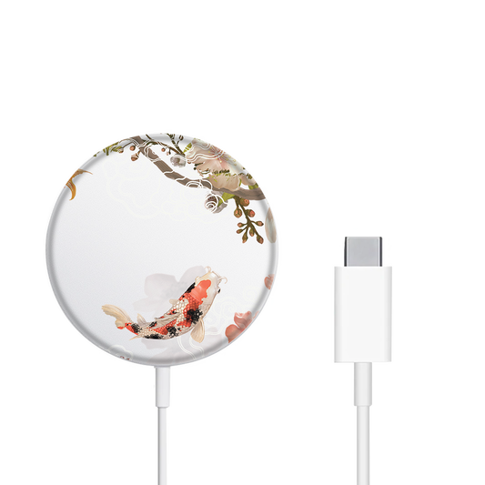 Magnetic Wireless Charger - Oil Painting Koi