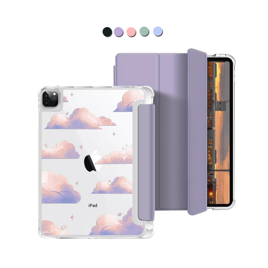 iPad Macaron Flip Cover - Pastel Clouds