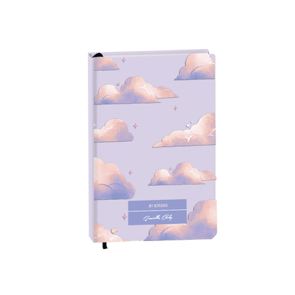 Hardcover Bookpaper Journal - Pastel Clouds (with Elastic Band & Bookmark)