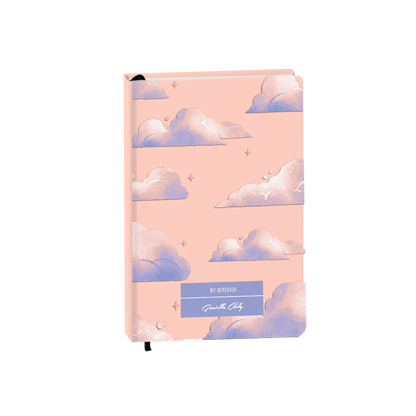 Hardcover Bookpaper Journal - Pastel Clouds (with Elastic Band & Bookmark)