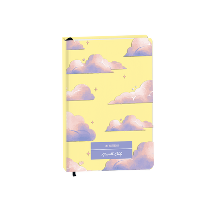 Hardcover Bookpaper Journal - Pastel Clouds (with Elastic Band & Bookmark)