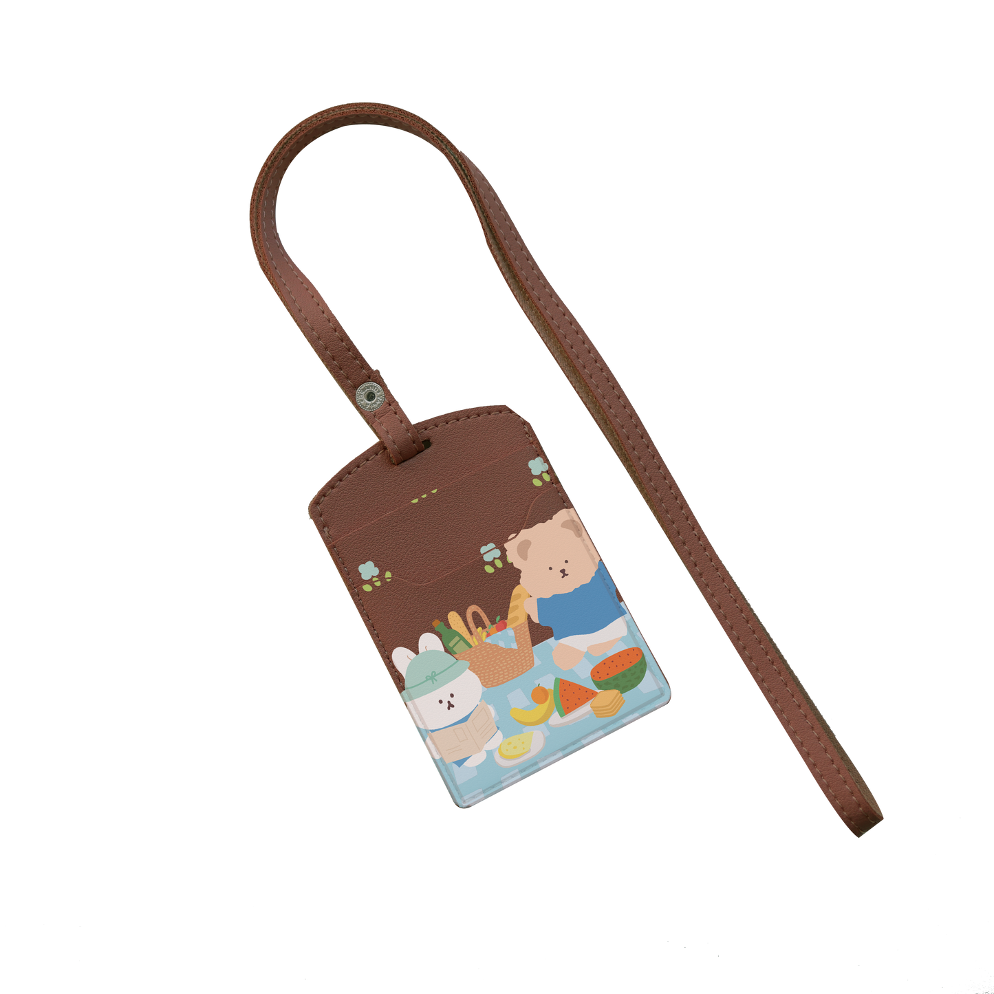 Vegan Leather Lanyard - Picnic Bear 1.0