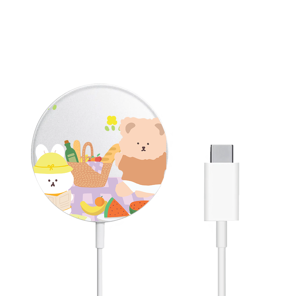 Magnetic Wireless Charger - Picnic Lilac