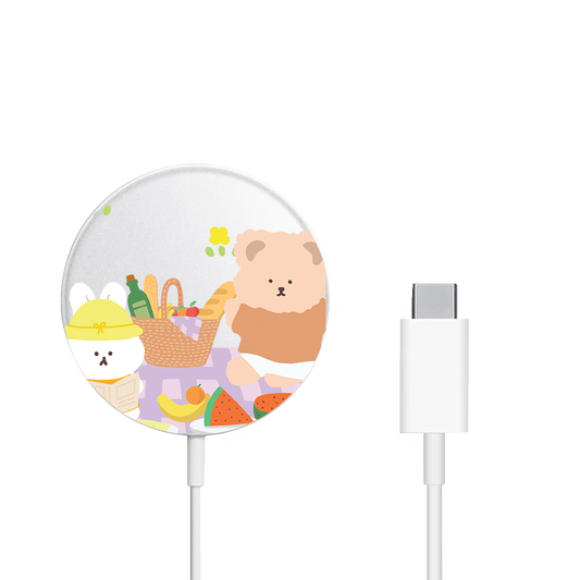 Magnetic Wireless Charger - Picnic Lilac