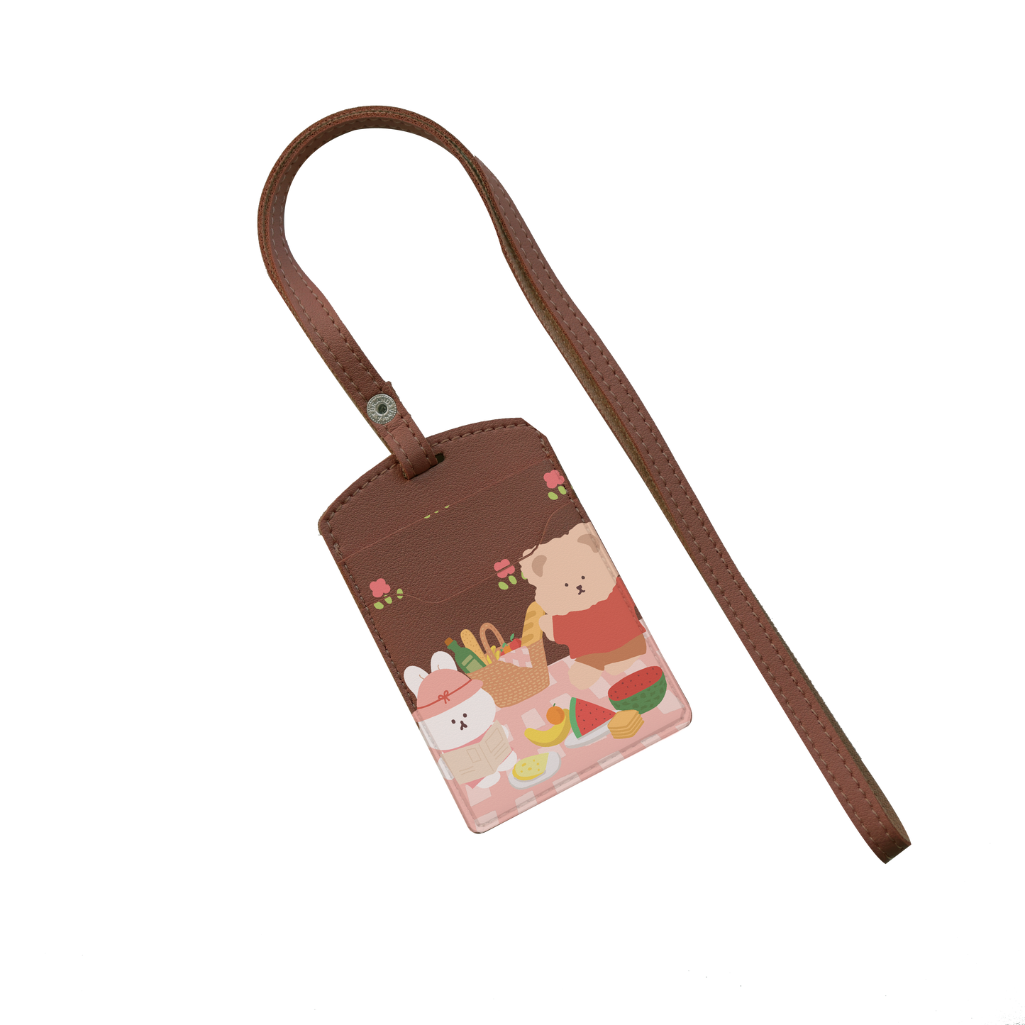 Vegan Leather Lanyard - Picnic Bear 3.0