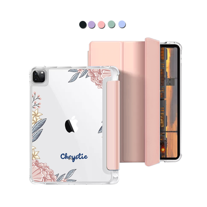 iPad Macaron Flip Cover - Pink Florals
