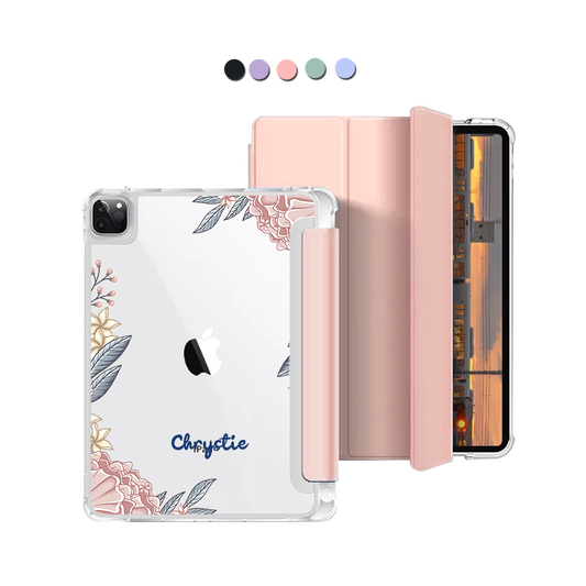 iPad Macaron Flip Cover - Pink Florals
