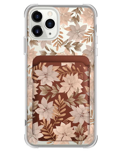 iPhone Magnetic Wallet Case - Rustic Lily