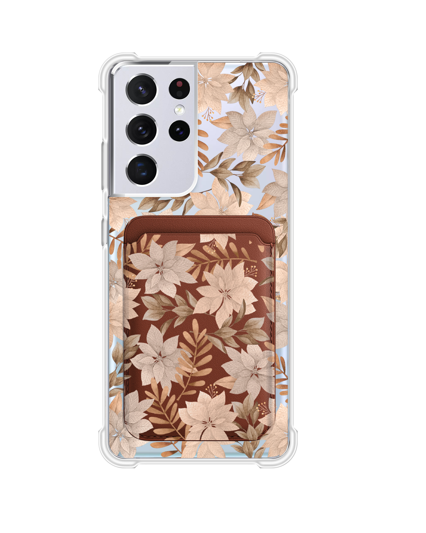 Android Magnetic Wallet Case - Rustic Lily