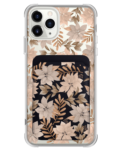 iPhone Magnetic Wallet Case - Rustic Lily