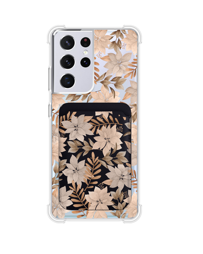 Android Magnetic Wallet Case - Rustic Lily
