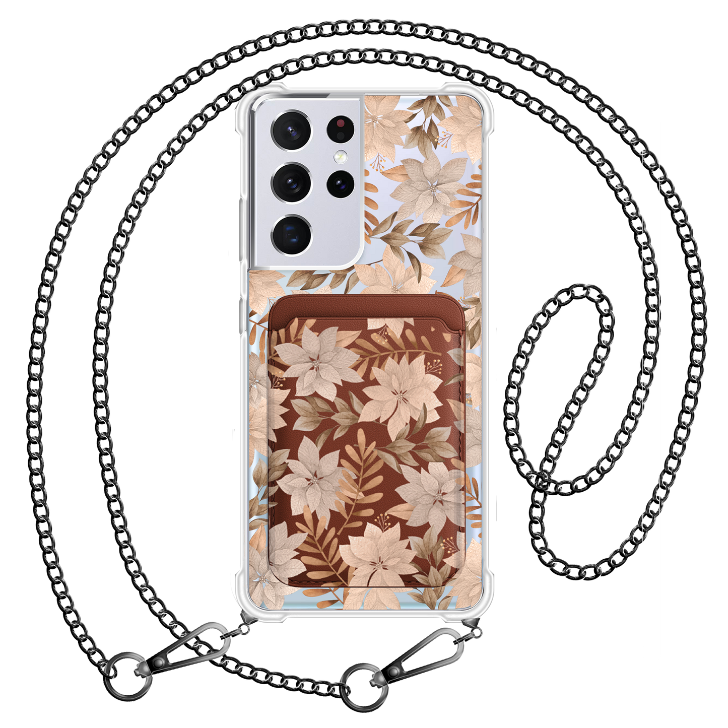 Android Magnetic Wallet Case - Rustic Lily