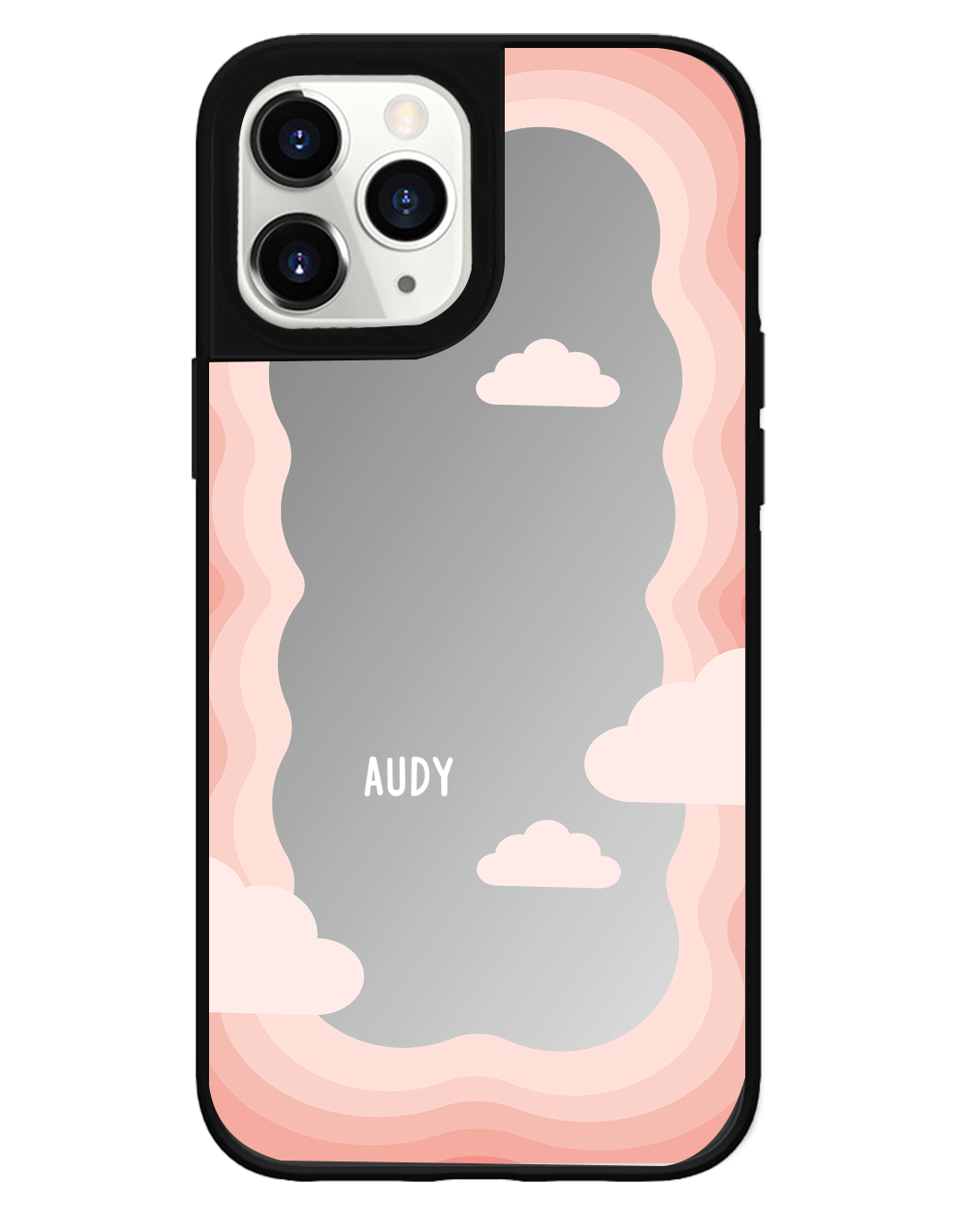 iPhone Mirror Grip Case - Pink Frame