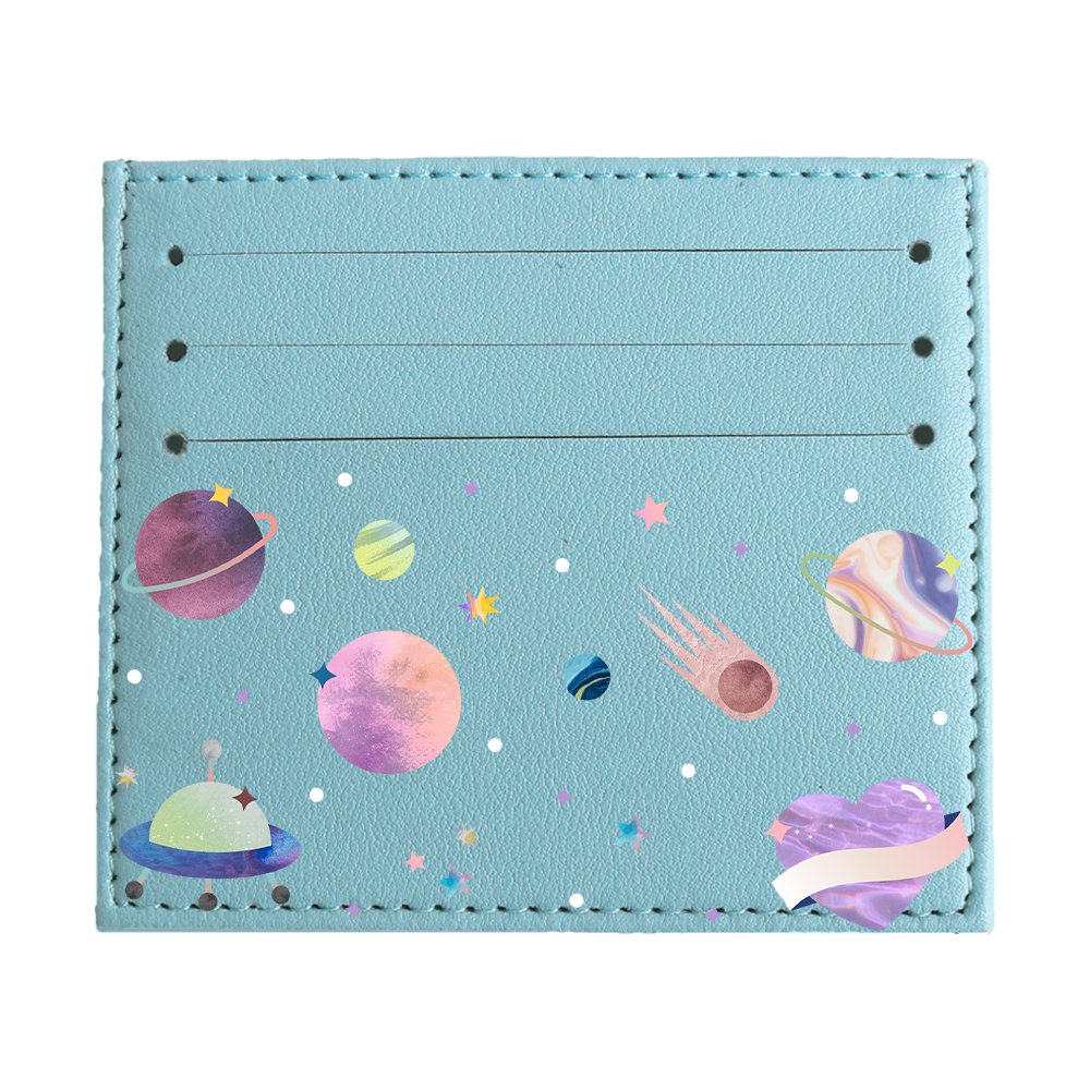 6 Slots Card Holder - Pink Planet