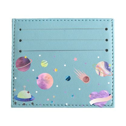 6 Slots Card Holder - Pink Planet