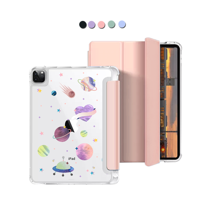 iPad Macaron Flip Cover - Pink Planet