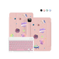 iPad Wireless Keyboard Flipcover - Pink Planets