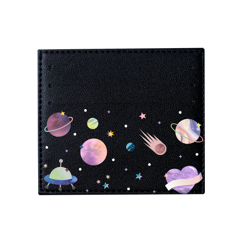 6 Slots Card Holder - Pink Planet