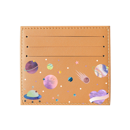 6 Slots Card Holder - Pink Planet
