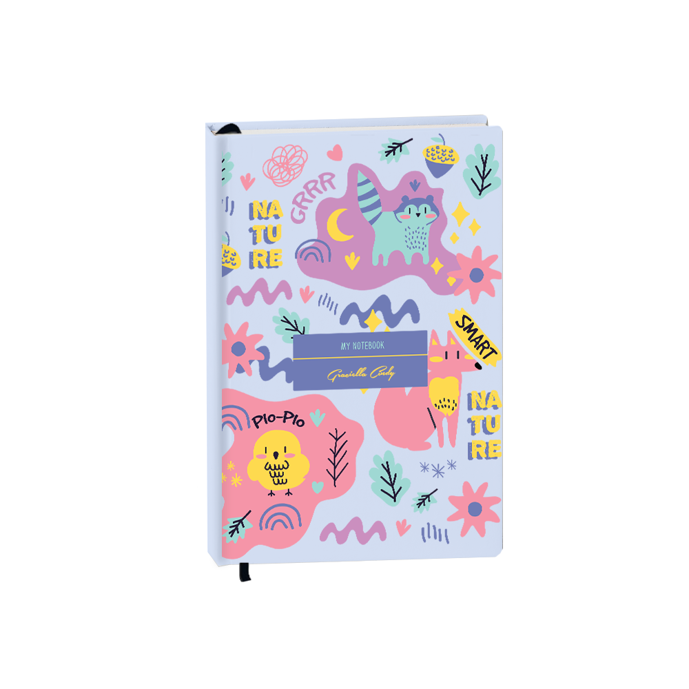 Hardcover Bookpaper Journal - Pio n Friends (with Elastic Band & Bookmark)