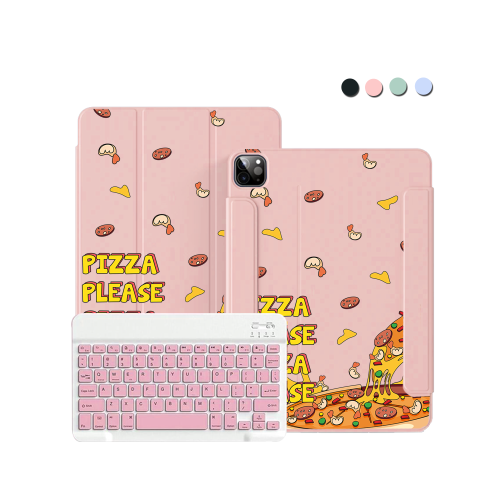 iPad / Android Tab Wireless Keyboard Flipcover - Pizza Please