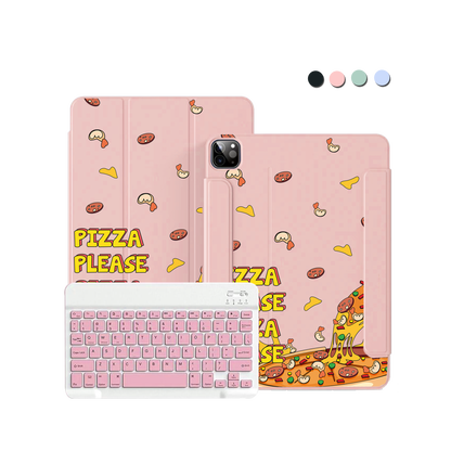 iPad / Android Tab Wireless Keyboard Flipcover - Pizza Please