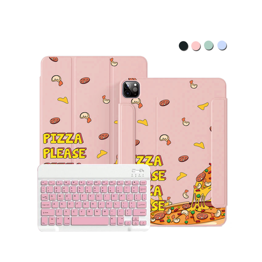 iPad / Android Tab Wireless Keyboard Flipcover - Pizza Please