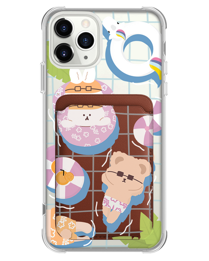 iPhone Magnetic Wallet Case - Pool Party Pink