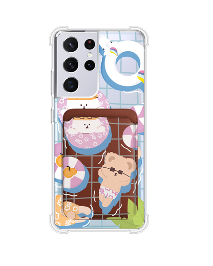 Android Magnetic Wallet Case - Pool Party Pink