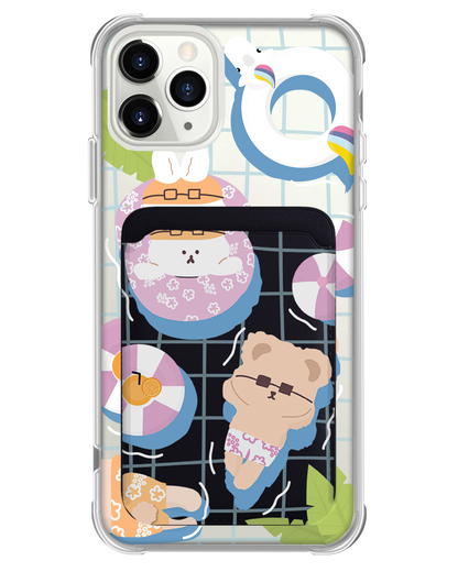 iPhone Magnetic Wallet Case - Pool Party Pink