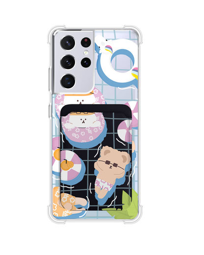 Android Magnetic Wallet Case - Pool Party Pink