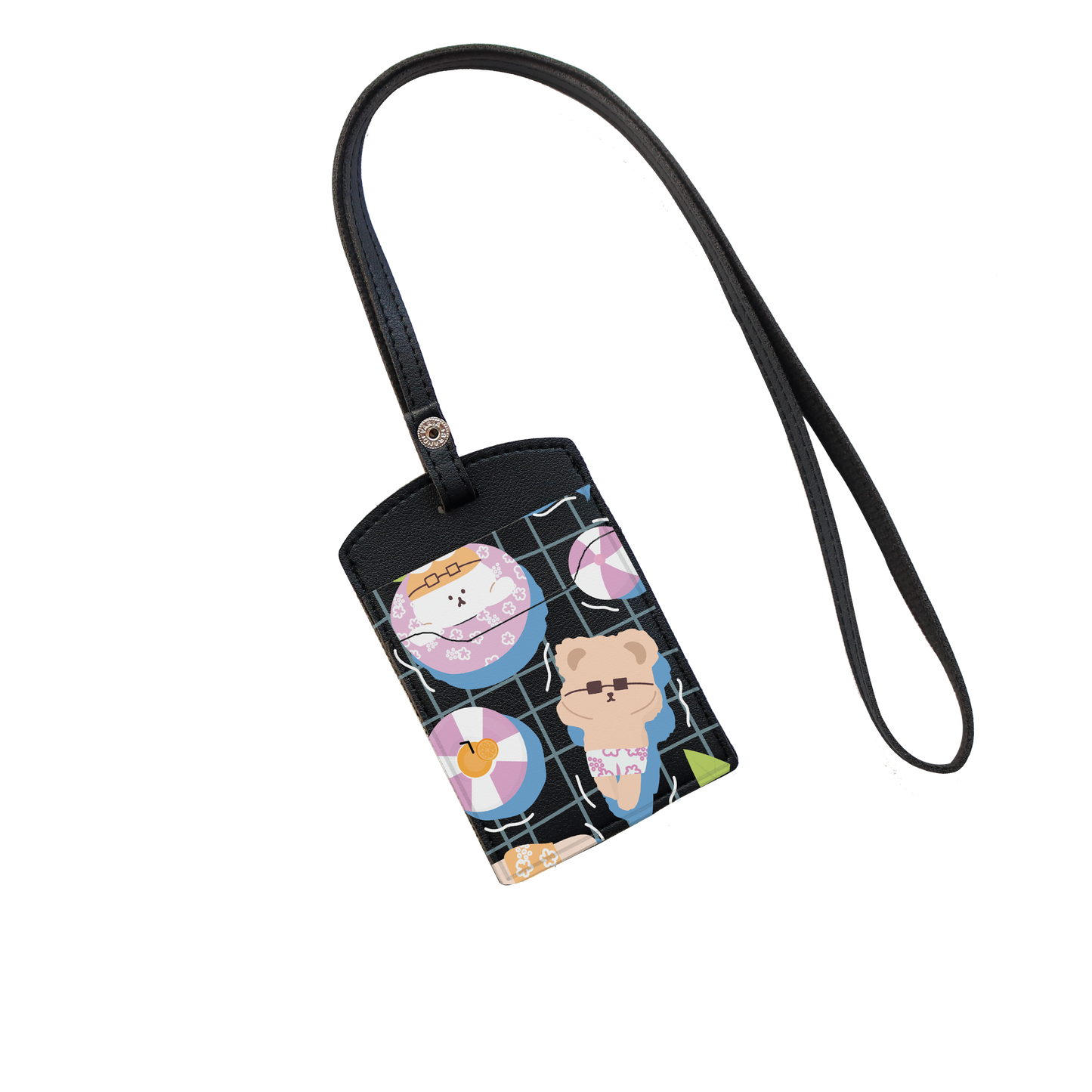 Vegan Leather Lanyard - Pool Party 2.0