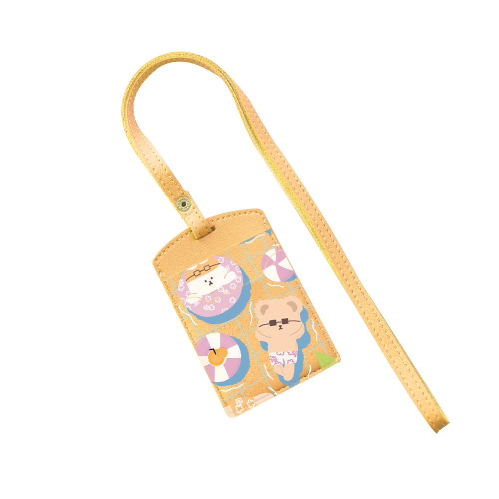 Vegan Leather Lanyard - Pool Party 2.0