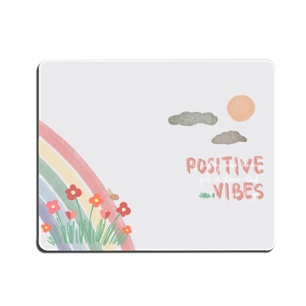 Metal Aluminum Mousepad - Positive Vibes