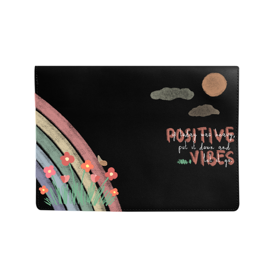 Vegan Leather Sleeve - Positive Vibes