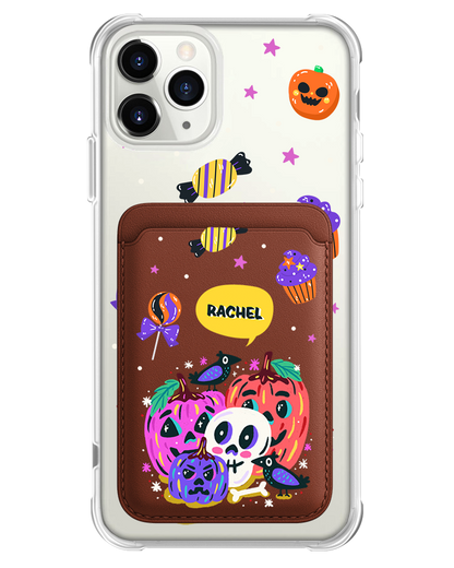 iPhone Magnetic Wallet Case - Pumpkins Monster