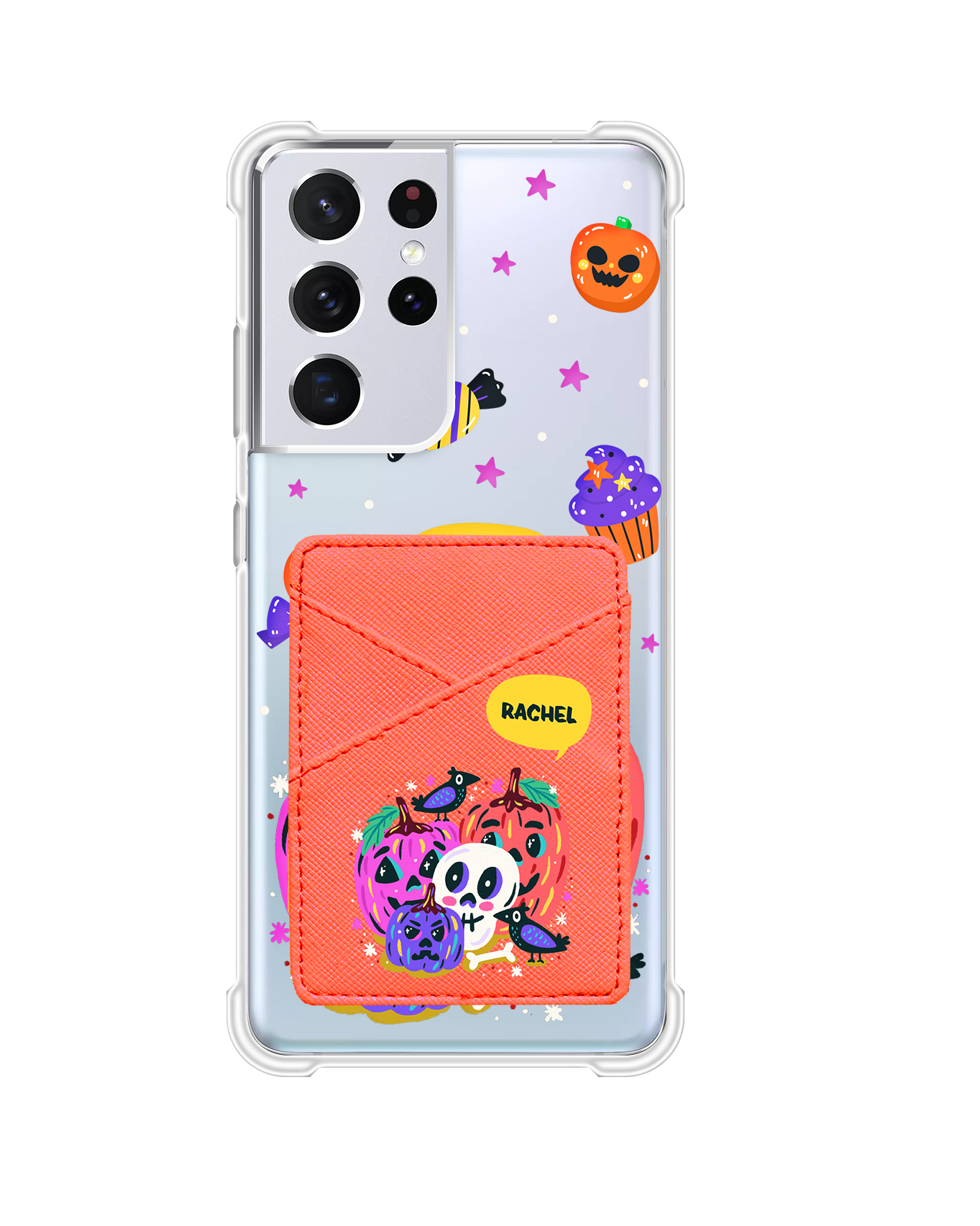 Android Phone Wallet Case - Pumpkins Monster