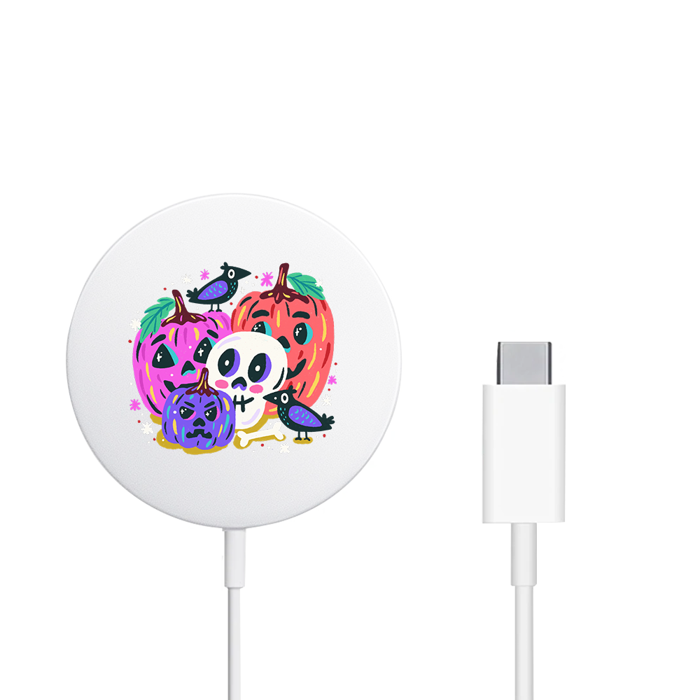 Magnetic Wireless Charger - Pumpkins Monster