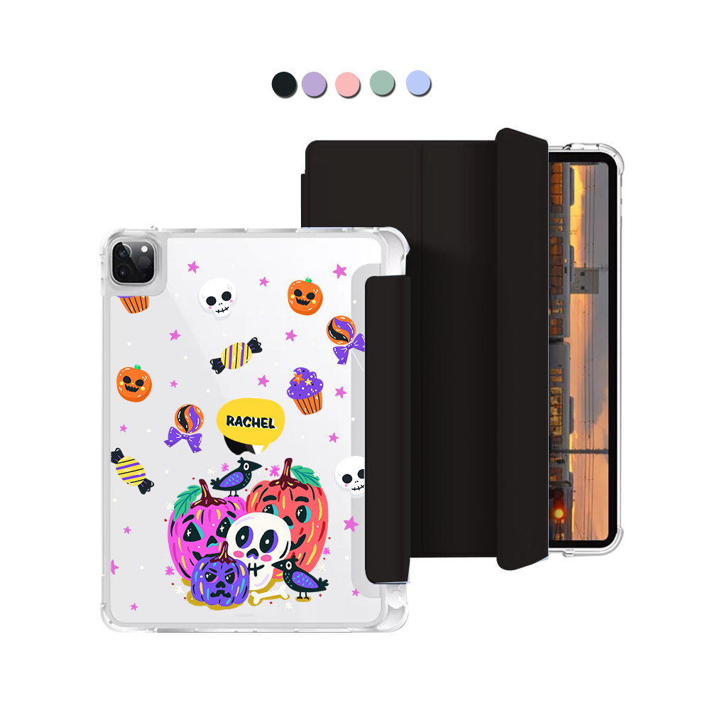 iPad Macaron Flip Cover - Pumpkins Monster