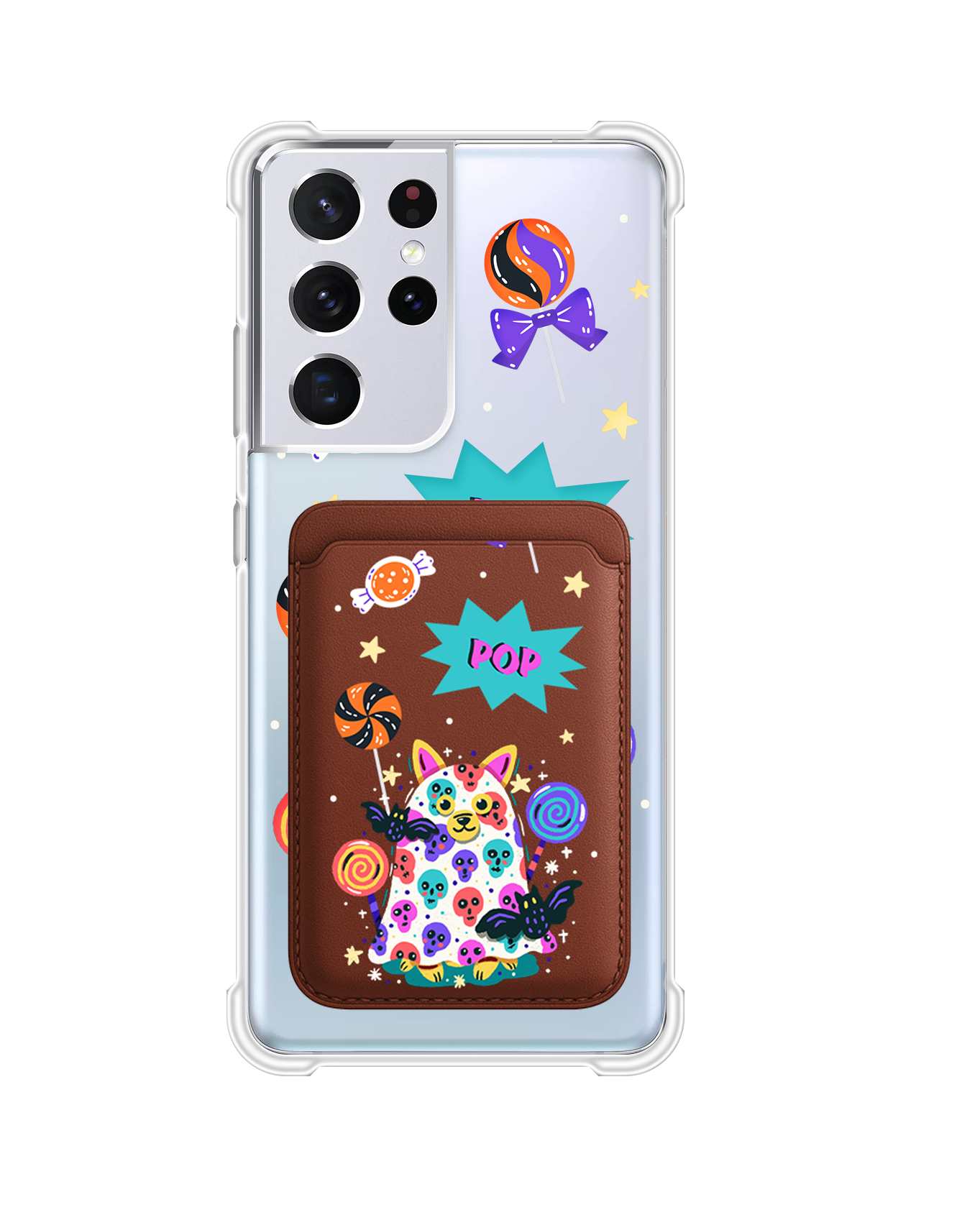 Android Magnetic Wallet Case - Puppy Monster