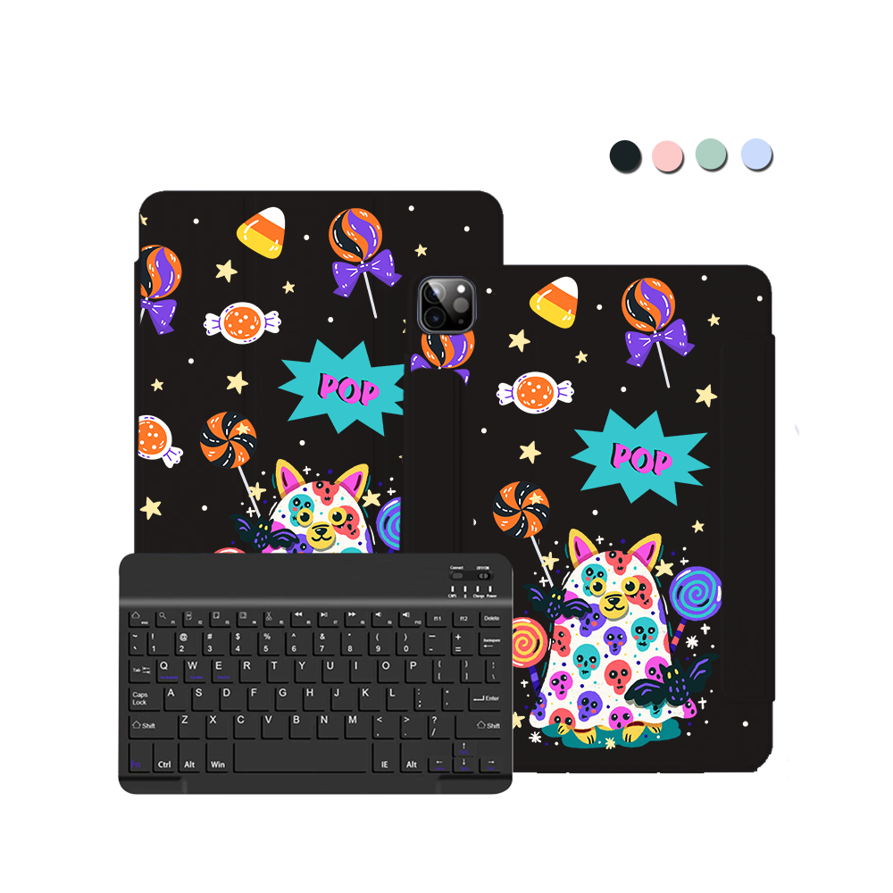 iPad / Android Tab Wireless Keyboard Flipcover - Puppy Monster