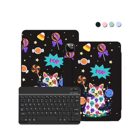 iPad / Android Tab Wireless Keyboard Flipcover - Puppy Monster