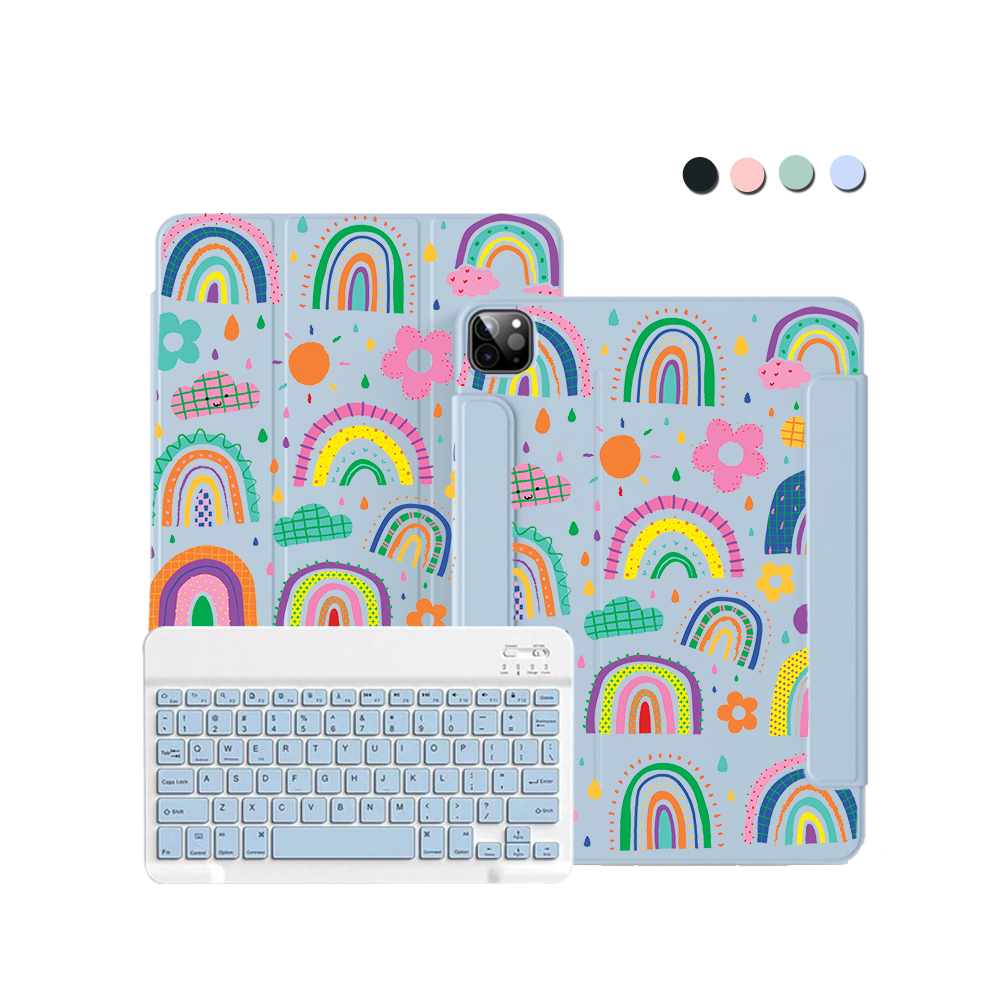 iPad / Android Tab Wireless Keyboard Flipcover - Rainbow