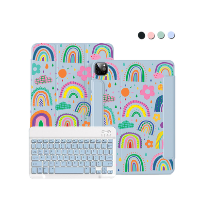 iPad / Android Tab Wireless Keyboard Flipcover - Rainbow
