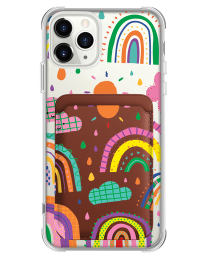 iPhone Magnetic Wallet Case - Rainbow