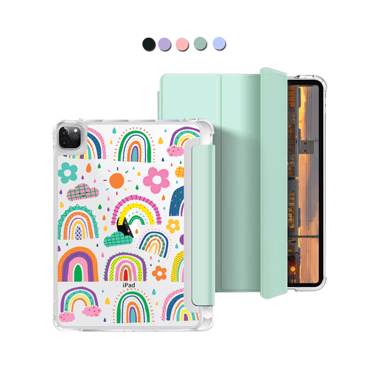 iPad Macaron Flip Cover - Rainbow